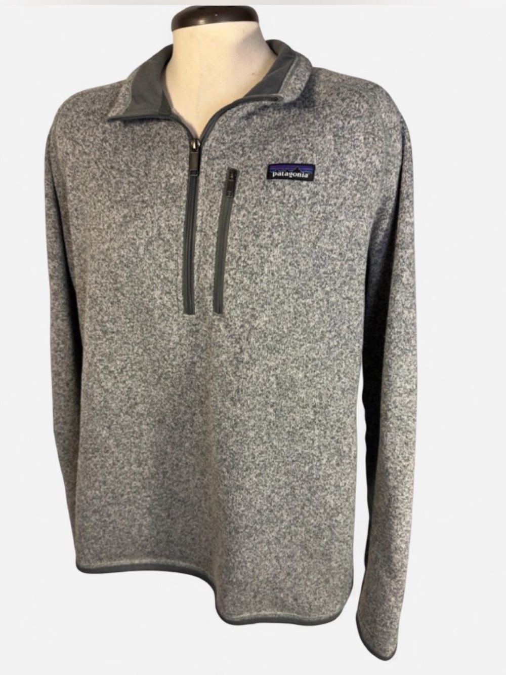 Patagonia Men's Heather Gray Zip-Front Pullover